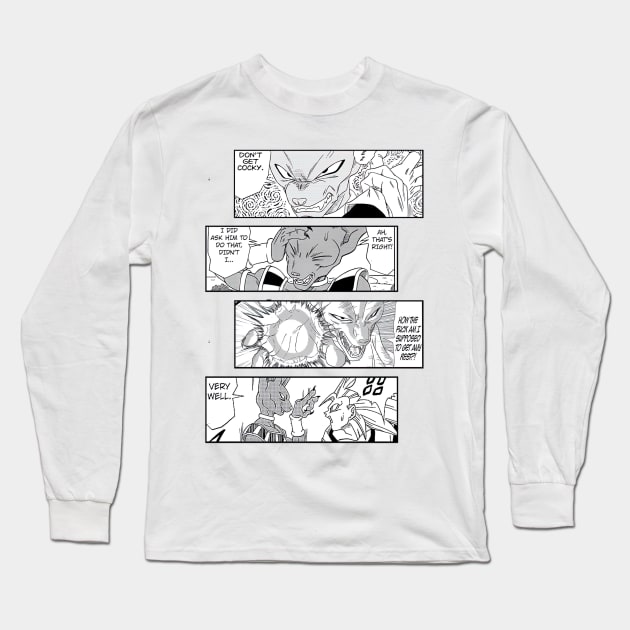 Beerus Dragon Ball Doragon Boru Manga Panel Long Sleeve T-Shirt by AinisticGina